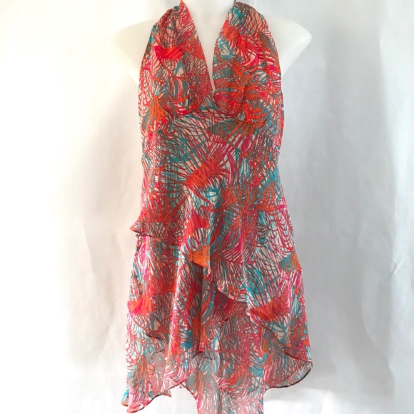 BCBG halter top, size M, 100% silk, worn twice - Picture 2 of 9